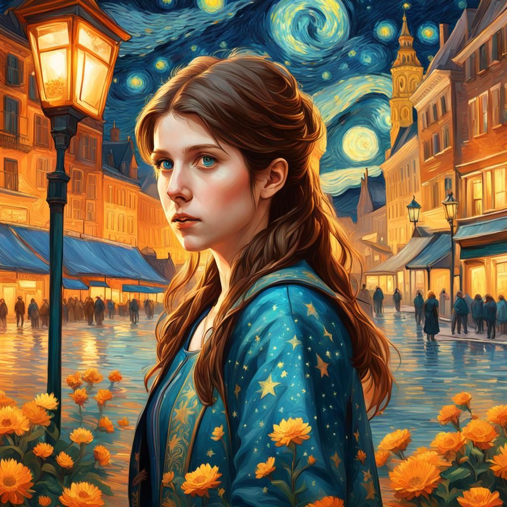 Anna Kendrick in Starry Night Style