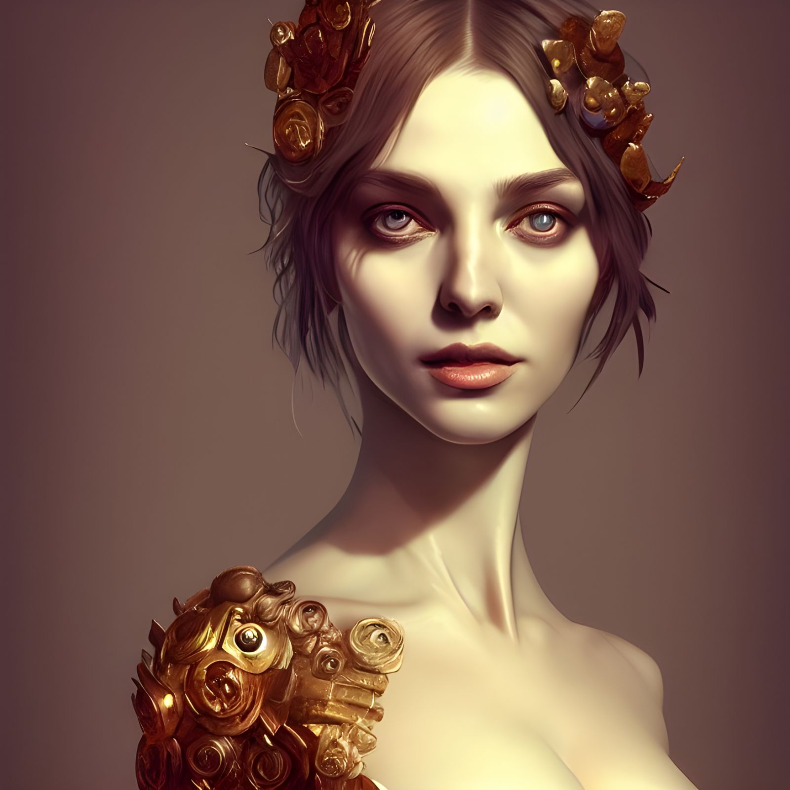 Concealed Monster: Elegant 3D Shaded Portrait