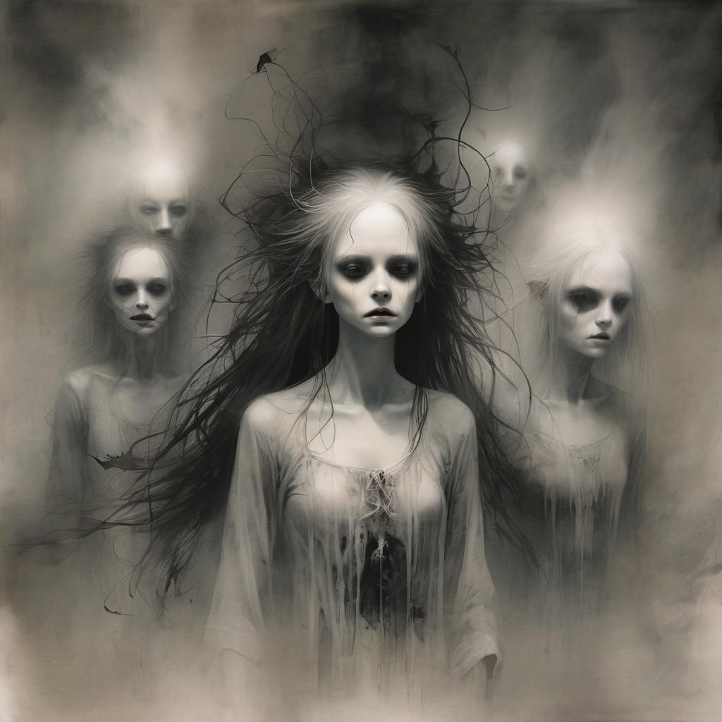 Grimdark Horror Art in Gothic Style