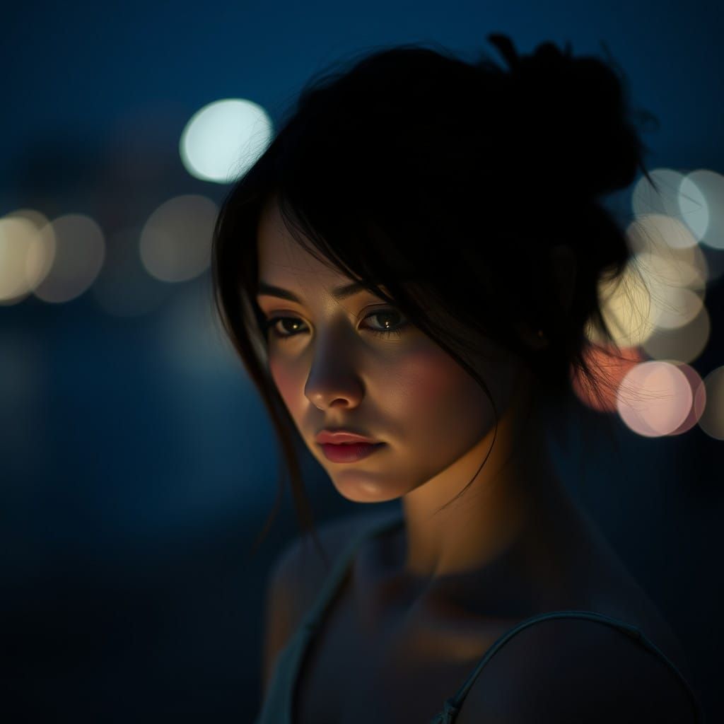 Mysterious Nighttime Solitude in a Sea of Darkness