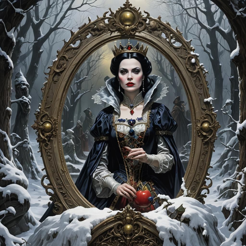 Evil Queen in Magic Mirror: Snow White Fairytale