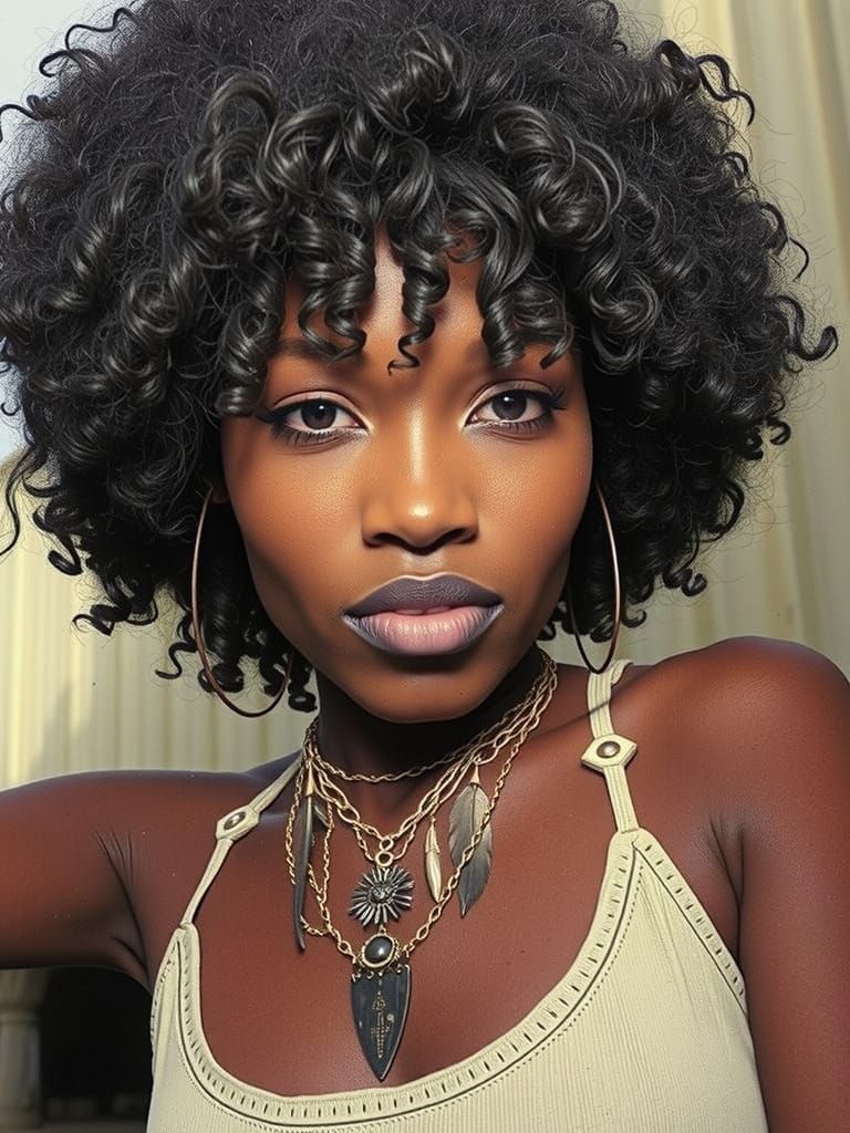 African American Woman in Wild West Town