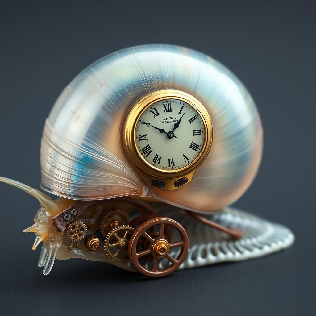 Steampunk Snail with Clockwork Mechanism