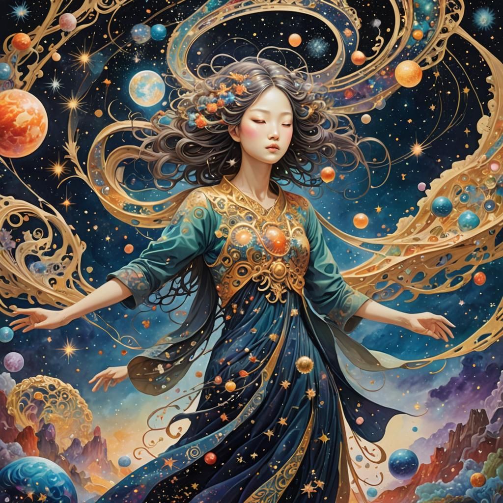 Cosmic Rebirth: A Surreal Transformation in Digital Art