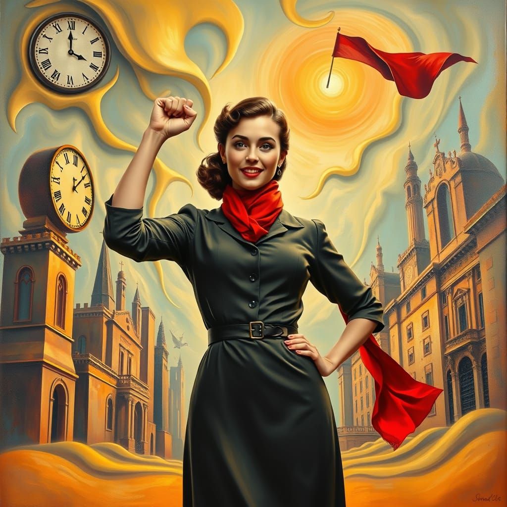 Surrealist Italian Woman Defies Fascist Reality in Vibrant, ...