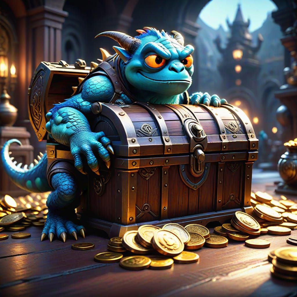 Treasure Chest Monster in Unreal Engine 5 Style