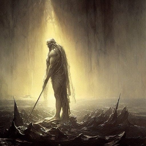 The End of Man: A Dark Fantasy Illustration