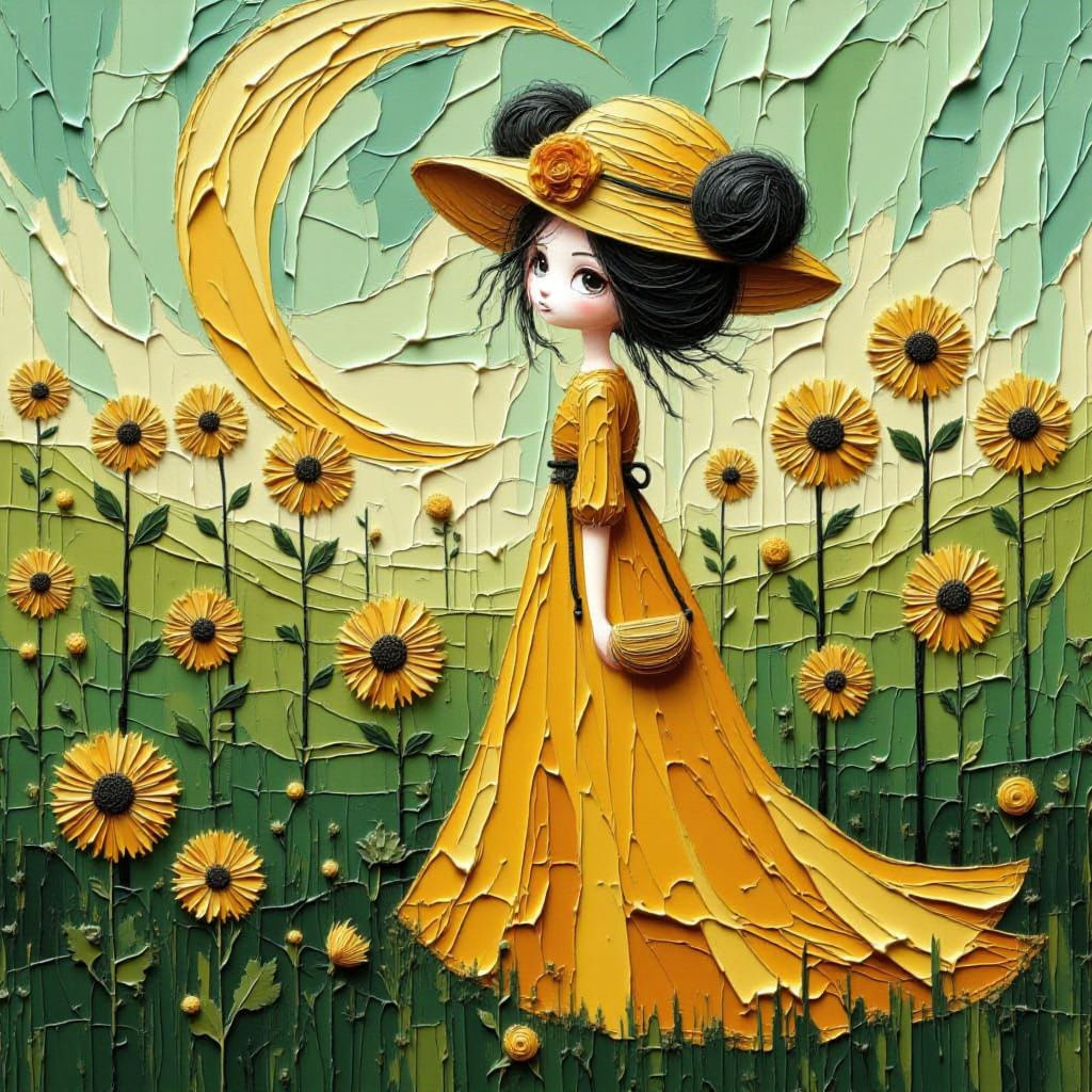 Gathering Sunflowers: A Simple Moment