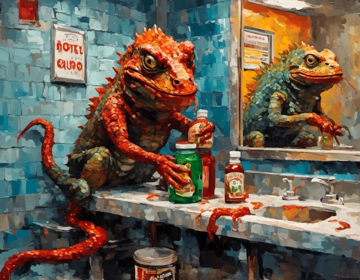 Lizard People Mixing Up The Hooch