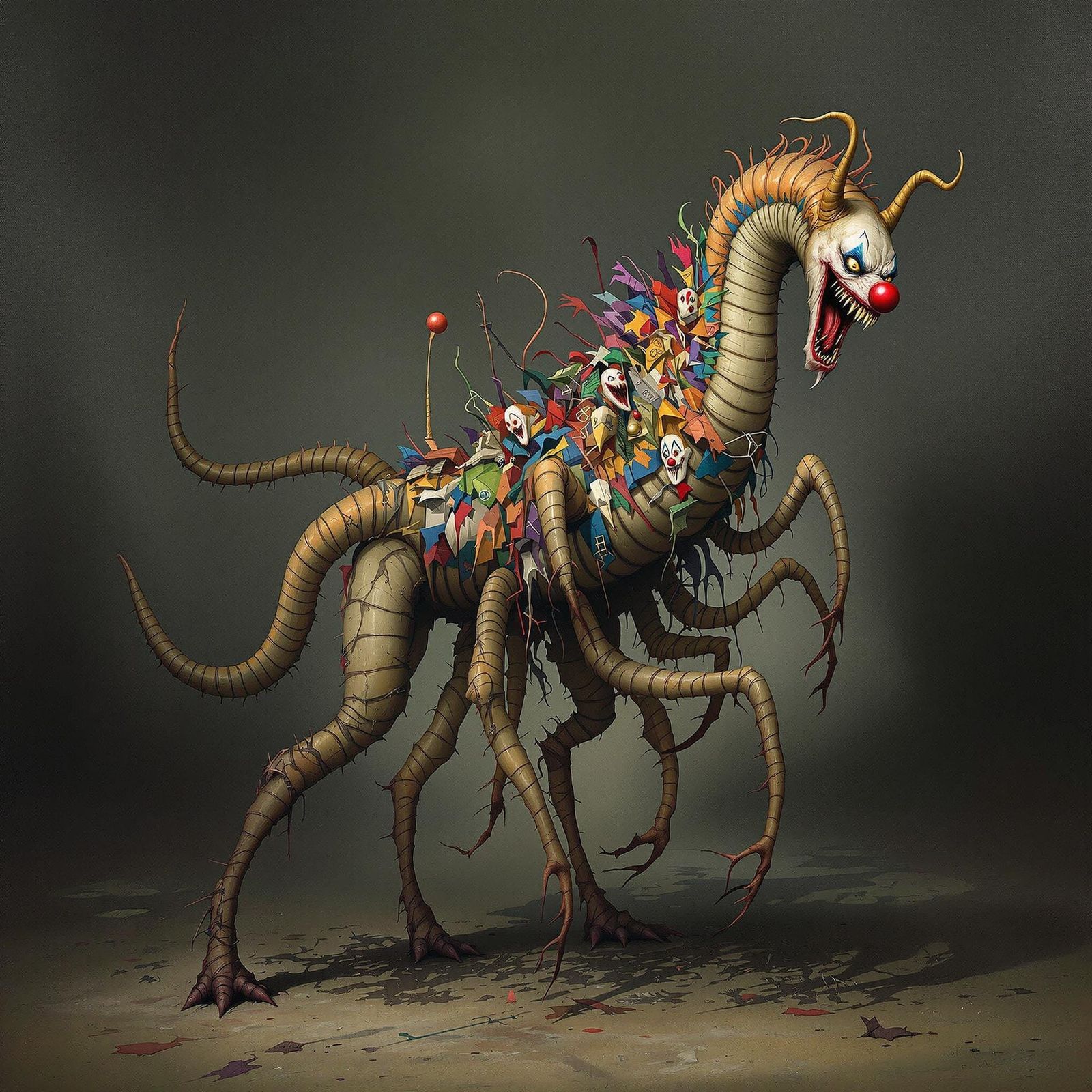 Introducing the Clentinakaur (Clown X Centipede X Snake X Centaur)