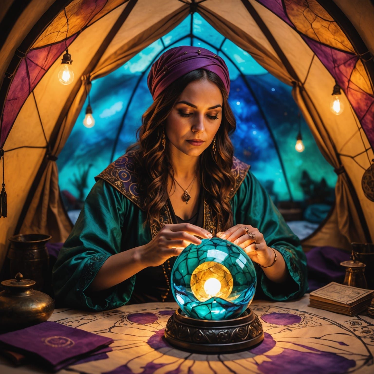Fortune Teller Reads the Future in Alcohol Ink