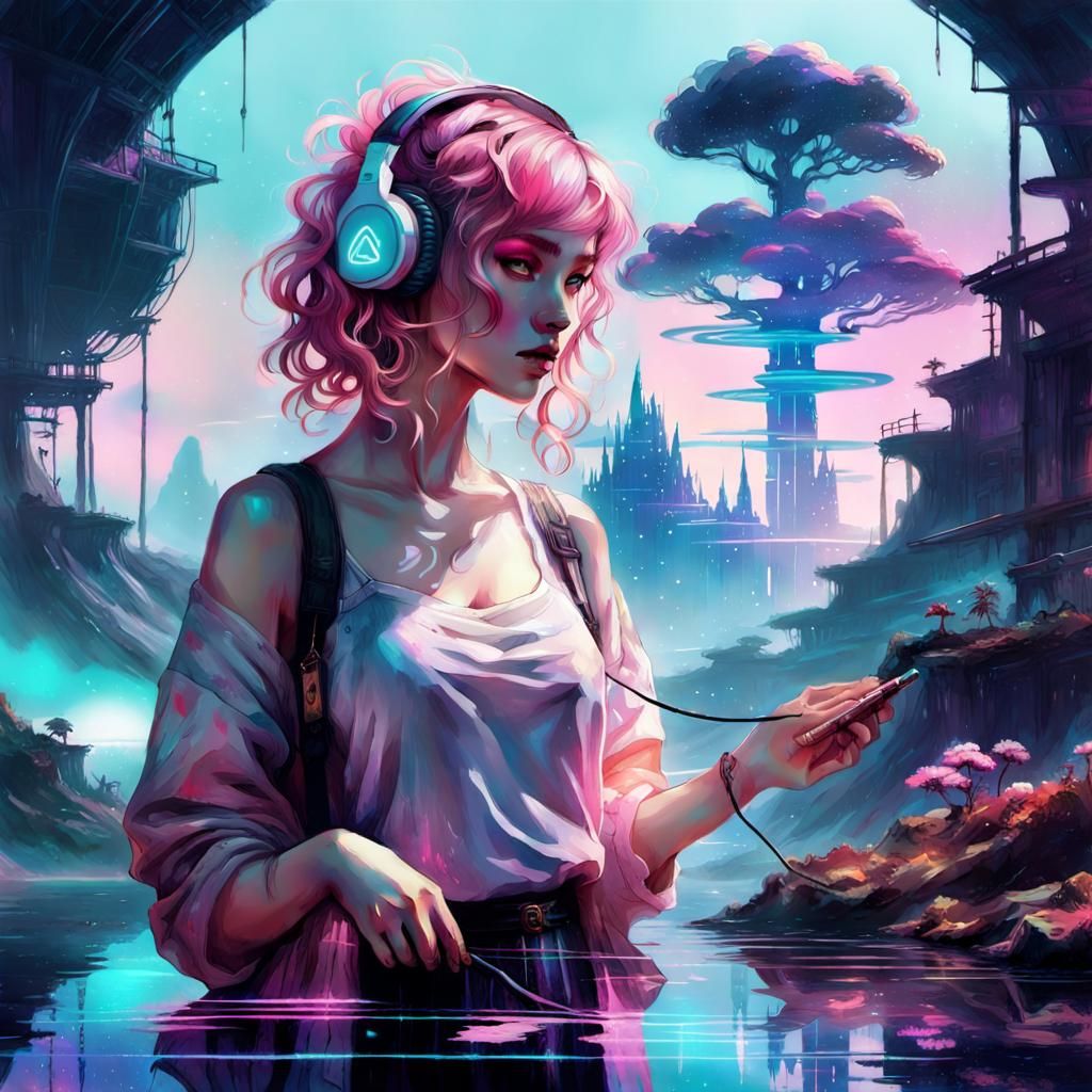 Vaporwave Aesthetic Woman