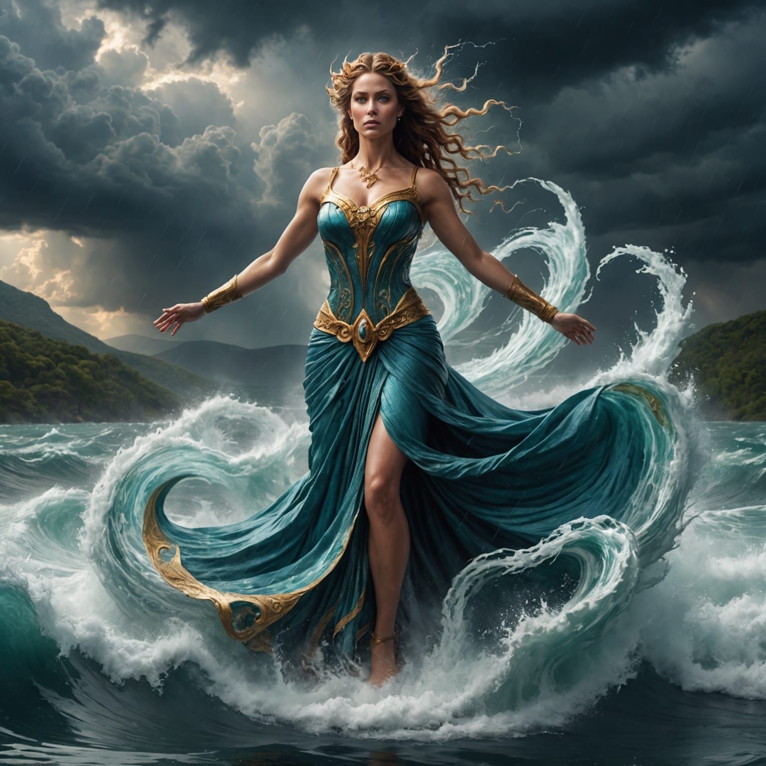 Epic Goddess of the Stormy Sea