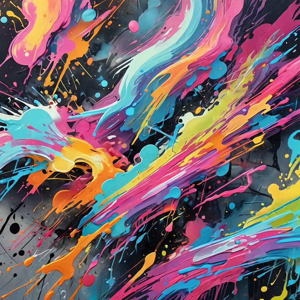 Iridescent Graffiti Art Storm in Street Style