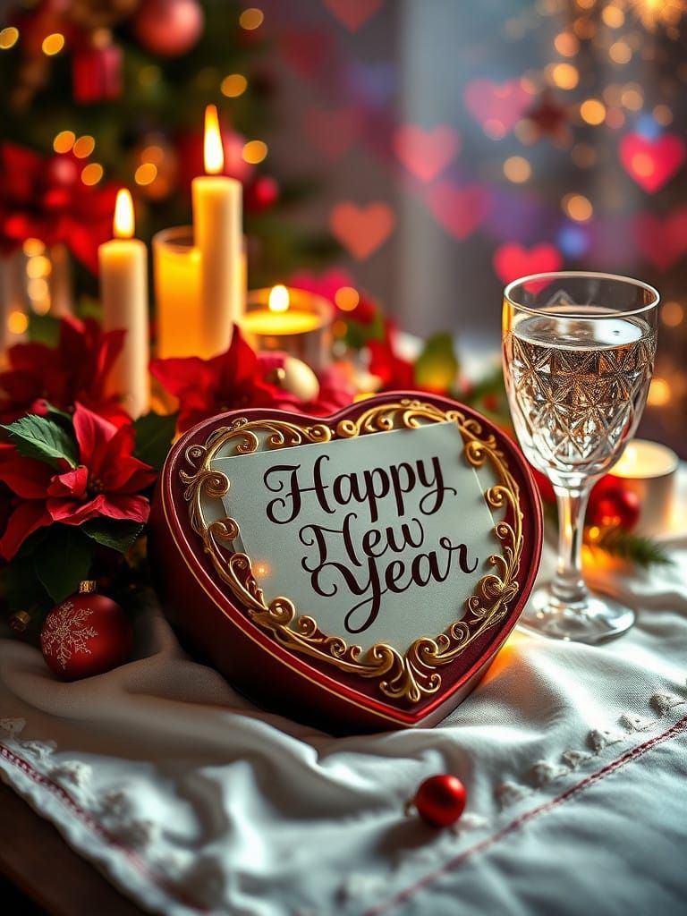 Elegant Christmas Still Life with Golden Filigree and Fairy...