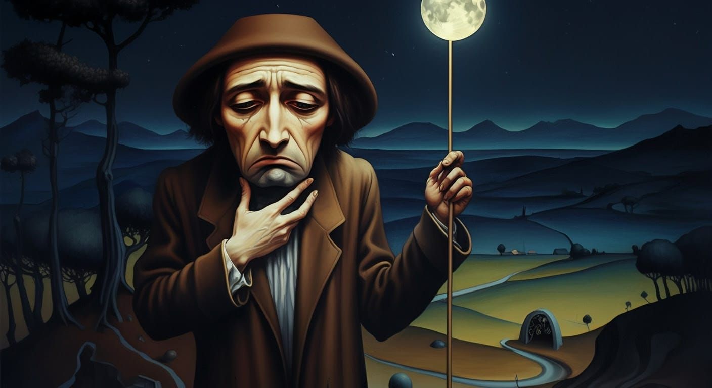 Epic Surrealist Oil Painting of a Lover's Gift