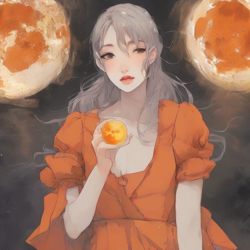 Abstract Burnt Orange Fragments and Undone Stories