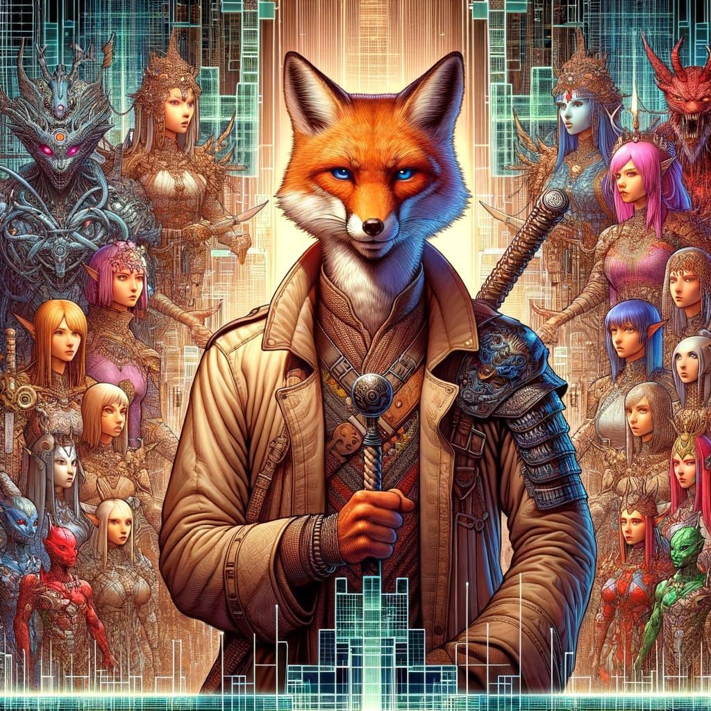 Fox Warrior Prince Leading Resistance in Matrix Realm