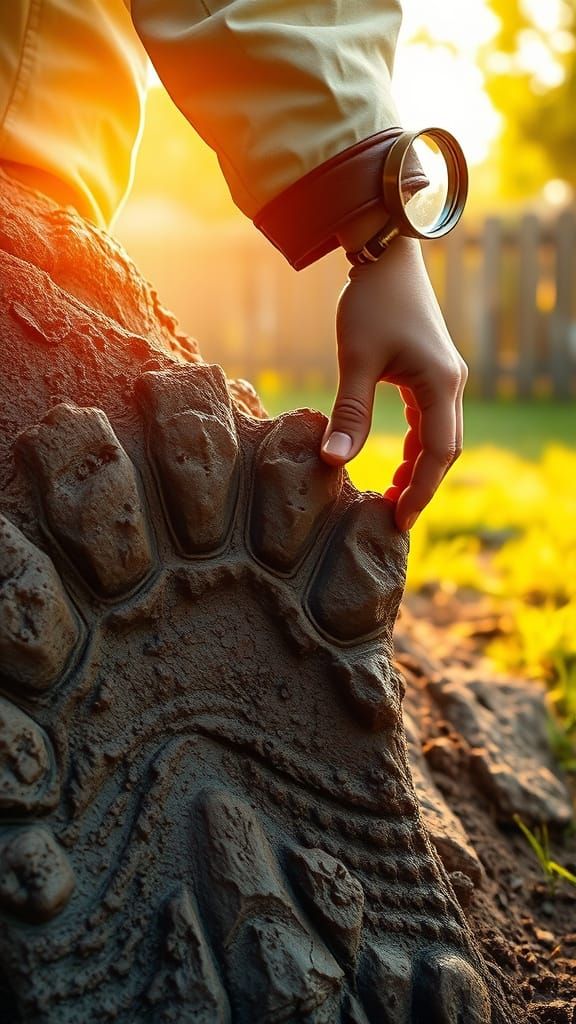 Young Explorer Discovers Ancient Dinosaur Footprint in Sunli...