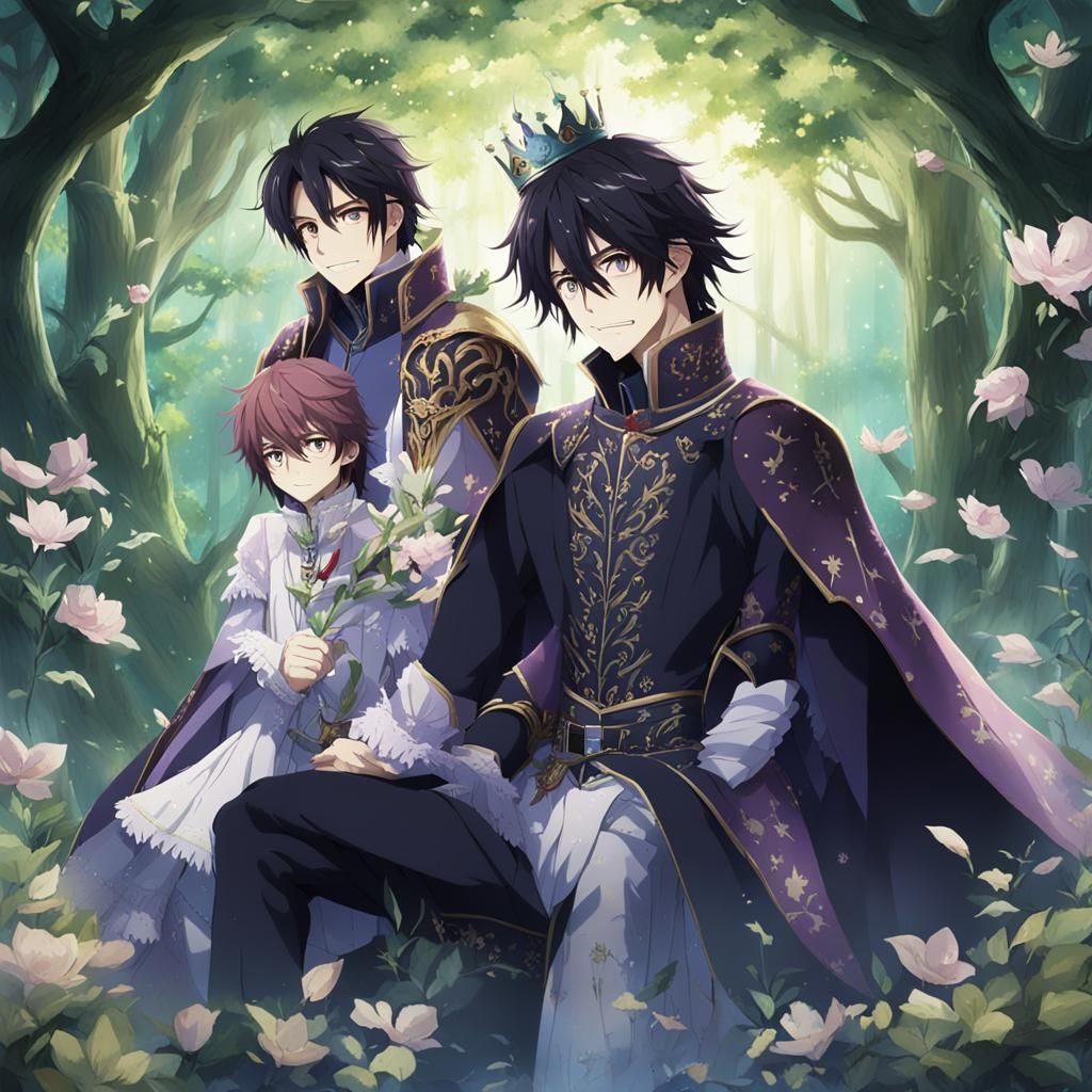 Anime Prince Sebastian of Everglade: Confident and Flirtatio...