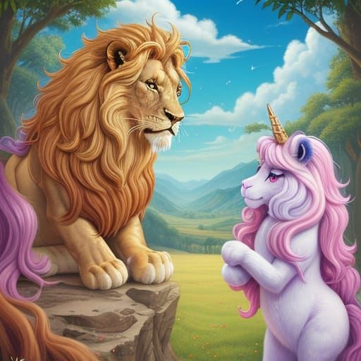 🦁🦄🦁🦄🎂The lion and the unicorn