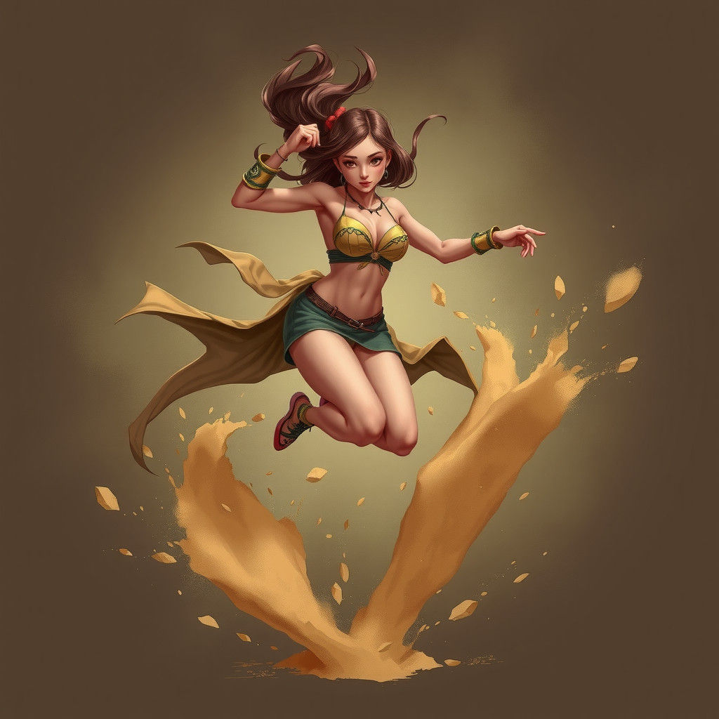 Ethereal Dust Woman in Motion