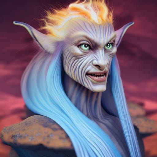 Muscular Space Necromancer in Neodada Style