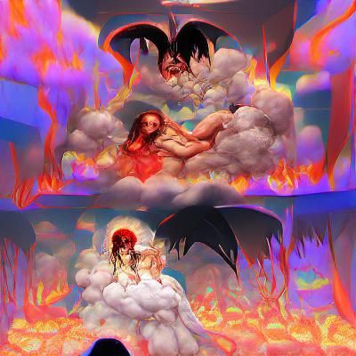 Contrasting Realms: Heaven and Hell Concept