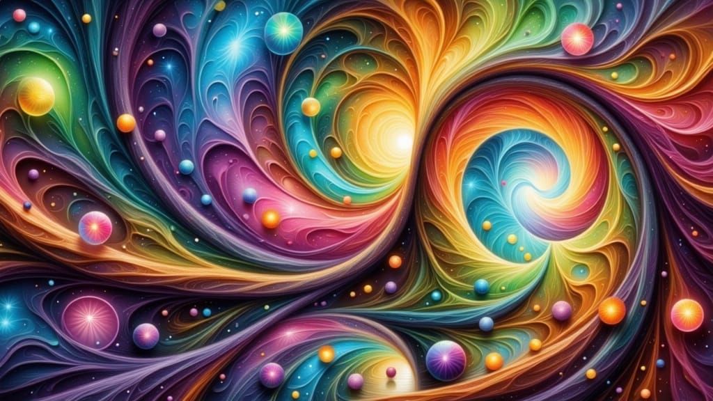 Vibrant 3D Vortex Tunnel Inspired by Abstract Art