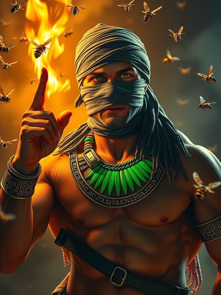 Mystical Warrior Awakens with Radiant Power