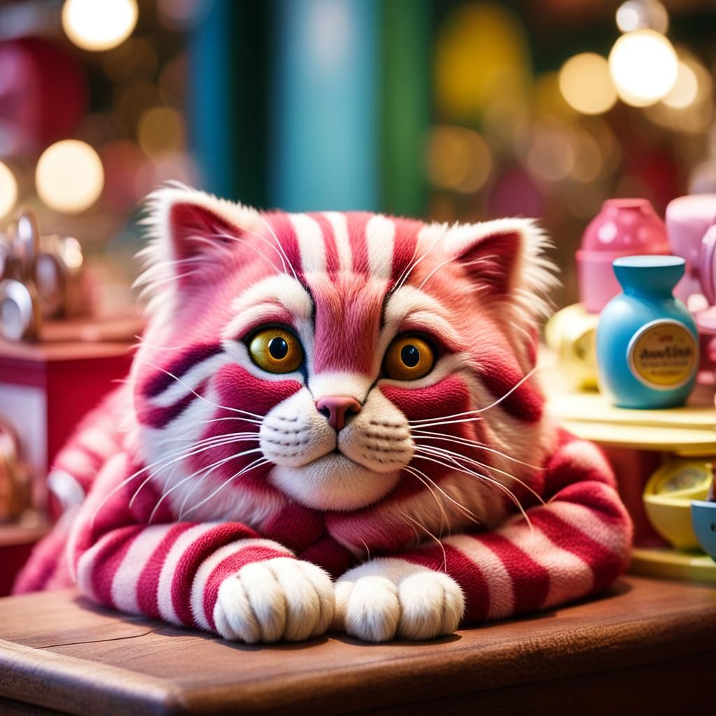 Hyper-Realistic 3D Bagpuss in Toyshop