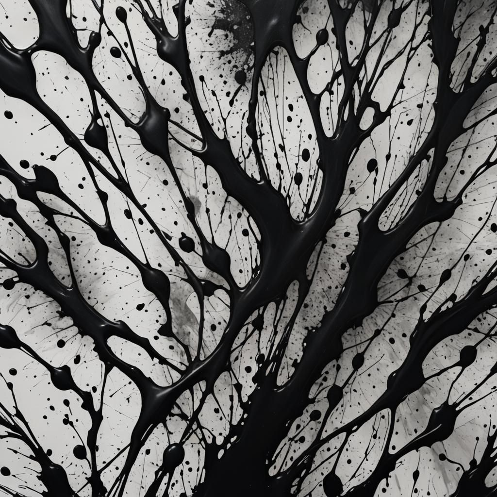 Ominous Shape Emerges from Ink in Dark Surrealism