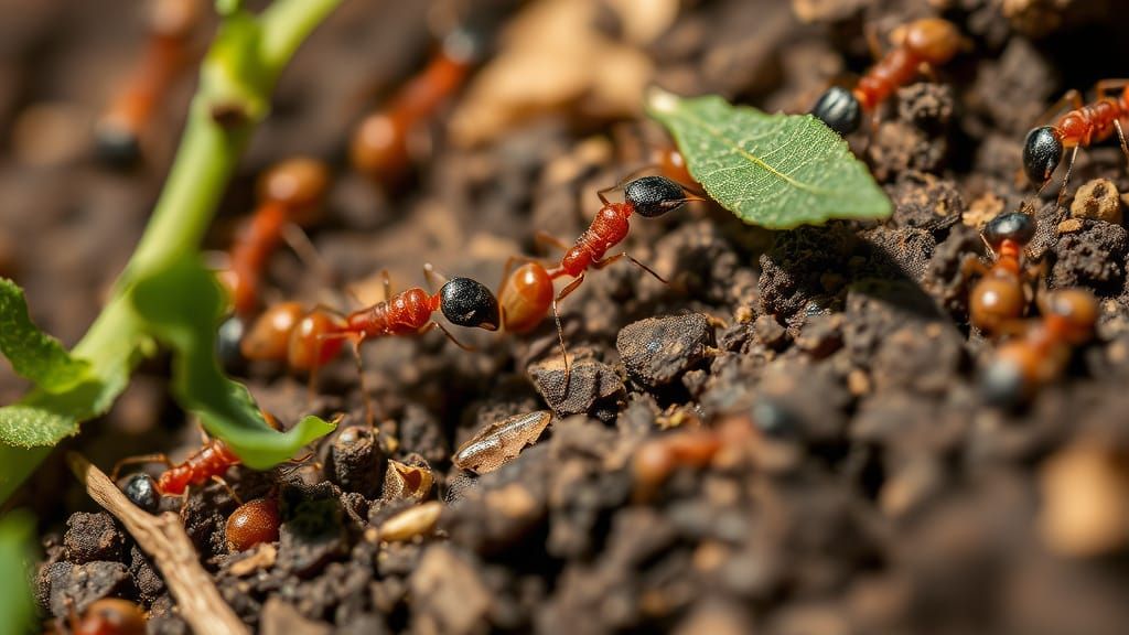 Ant Colony: A Macro Photograph of Teamwork