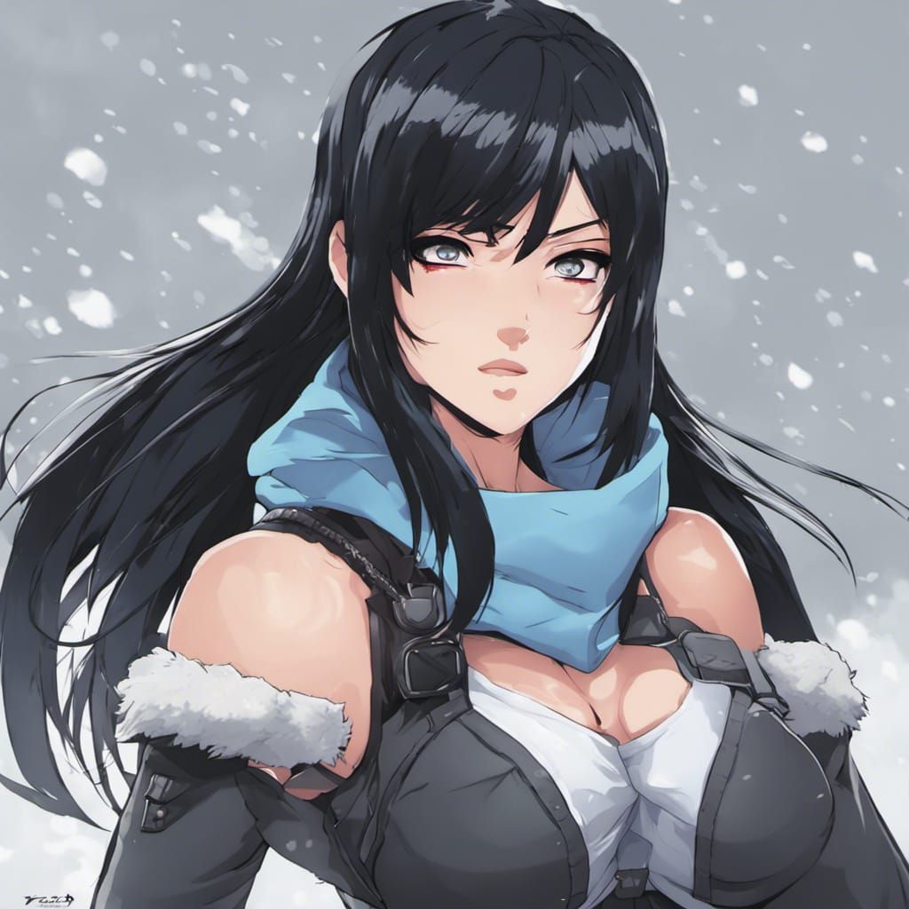 Anime Girl in Sub-Zero Outfit