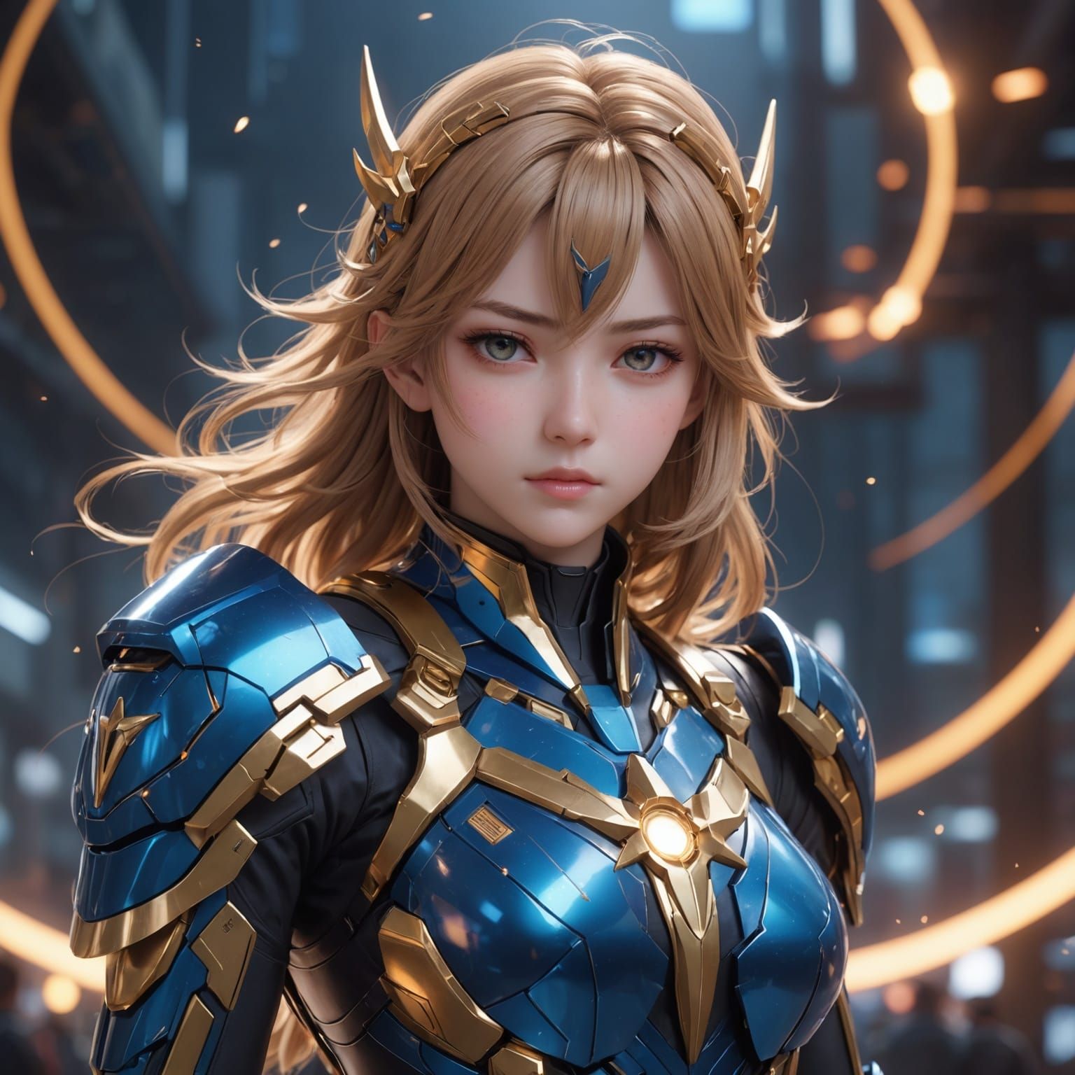 Anime Super Nova in 3D, Detailed Aesthetic Art