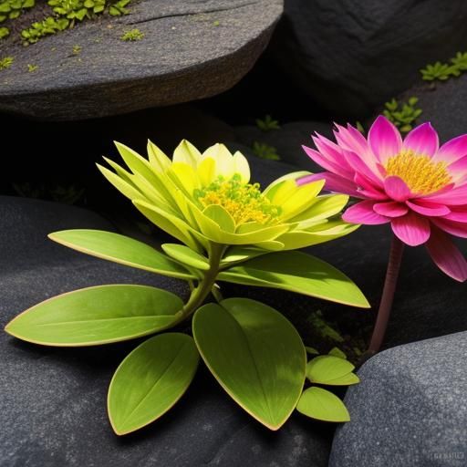 Blooming Stonecrop Plant in Macro Nature Photography