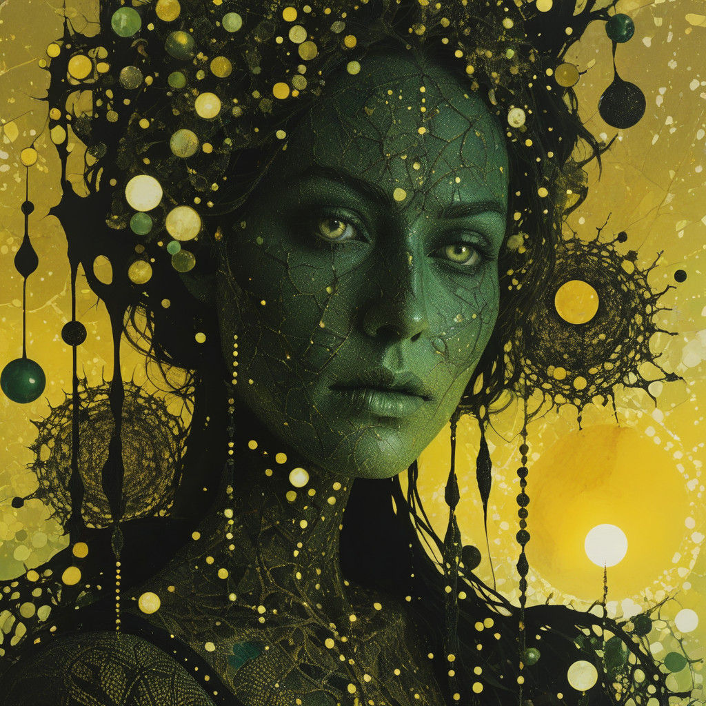 Surrealistic Masterpiece of a Trapped Soul in a Maze of Colo...