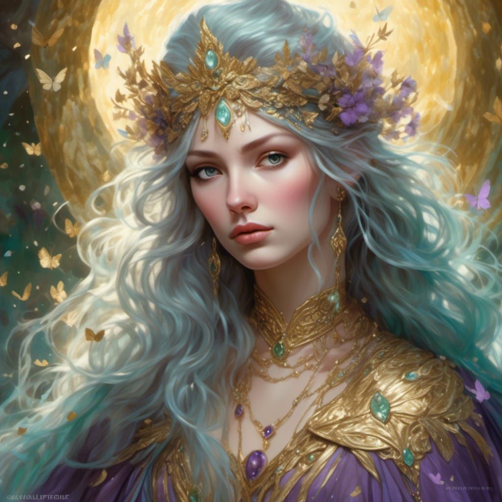 Mystical Portrait of Cassandra Truth in Ethereal Lighting