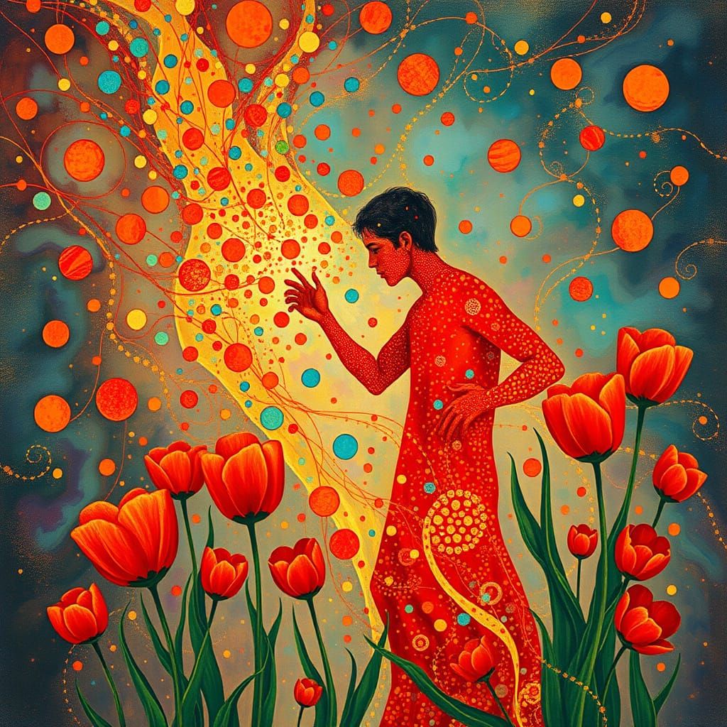 Dreamlike Goddess Blodeuwedd in Liquid Opal Splendor