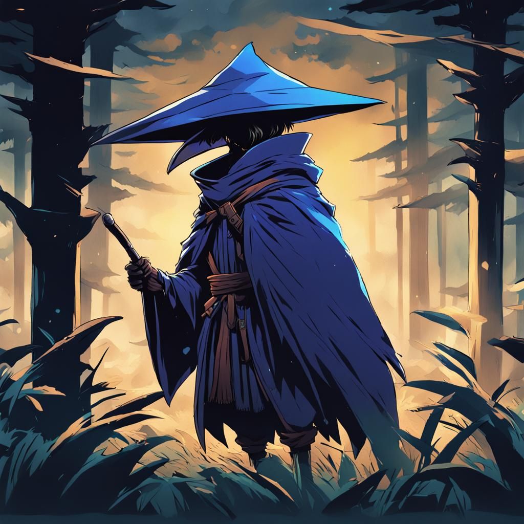 Kenku Whispering: Cel-Shaded Anime Art