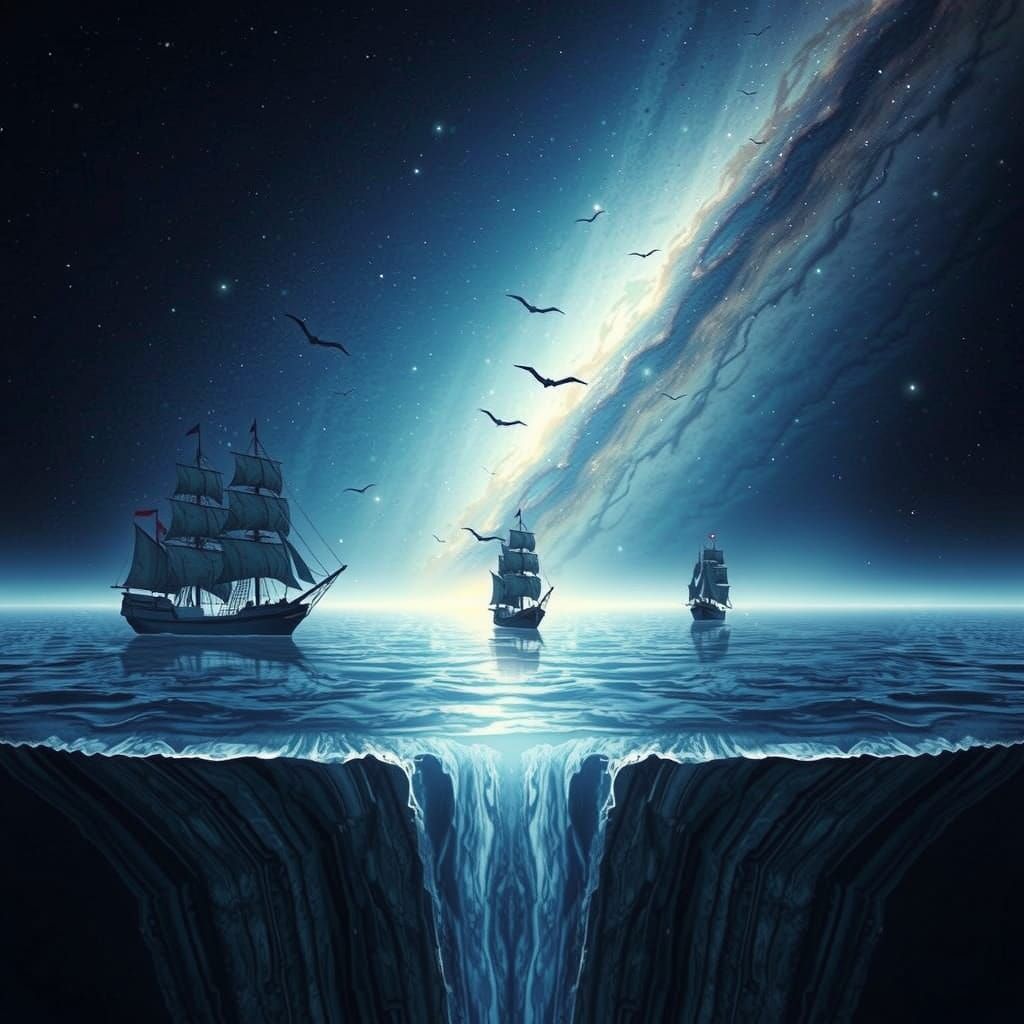 Medieval Ships on the Edge of the Cosmic World