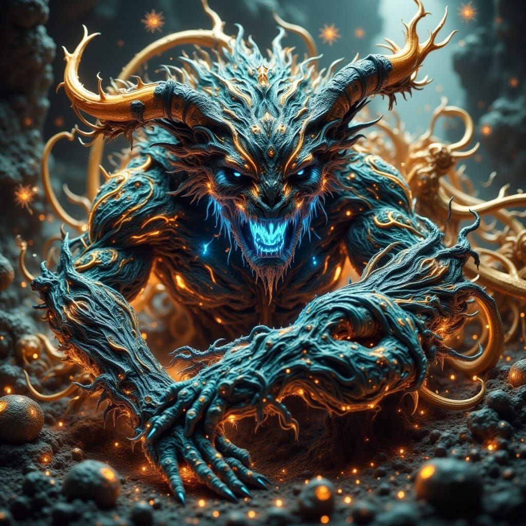 Mystical Murraypunk Beast Awakens in a Realm of Ancient Powe...