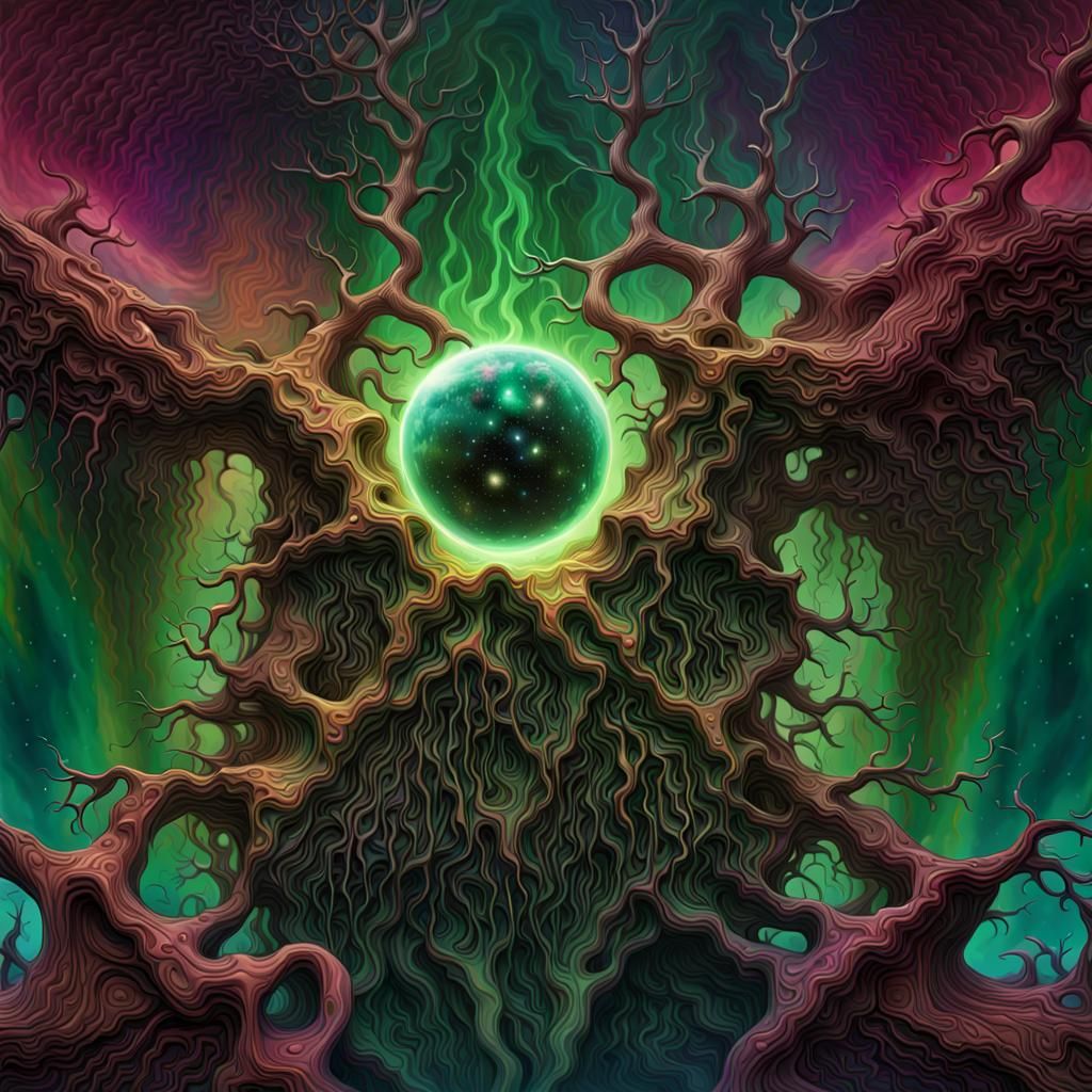 A brilliant stellar nebula with disturbing outlines dynamic ...