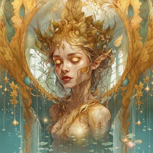 Ethereal Fairy Princess Water Portrait
