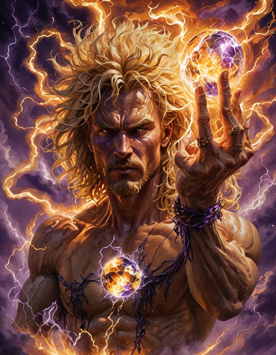 Levitating Crystal Orb Man in Hyperrealistic Digital Art