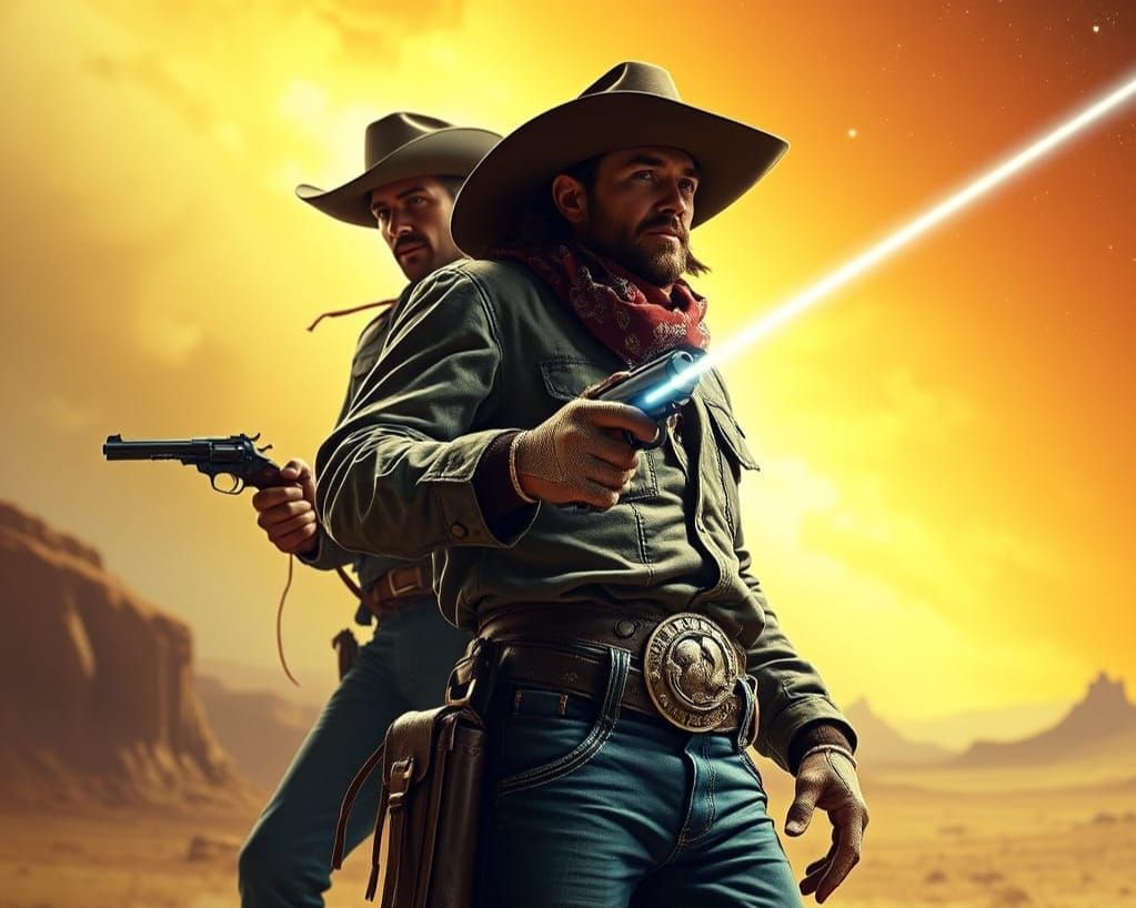 Cyberpunk Cowboys in Space with Laser Guns