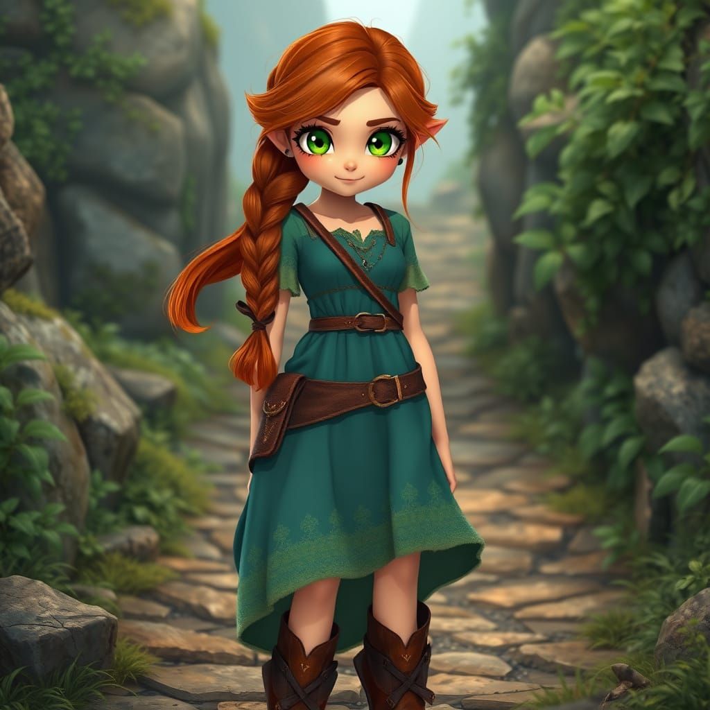 Aria Embarks on a Whimsical Quest in a Fantastical World