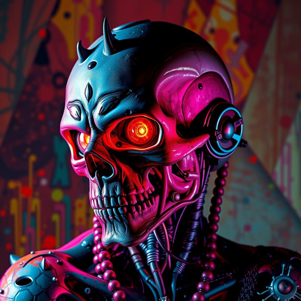 Sidereal Punk Legend in Hyperrealistic Splash Art