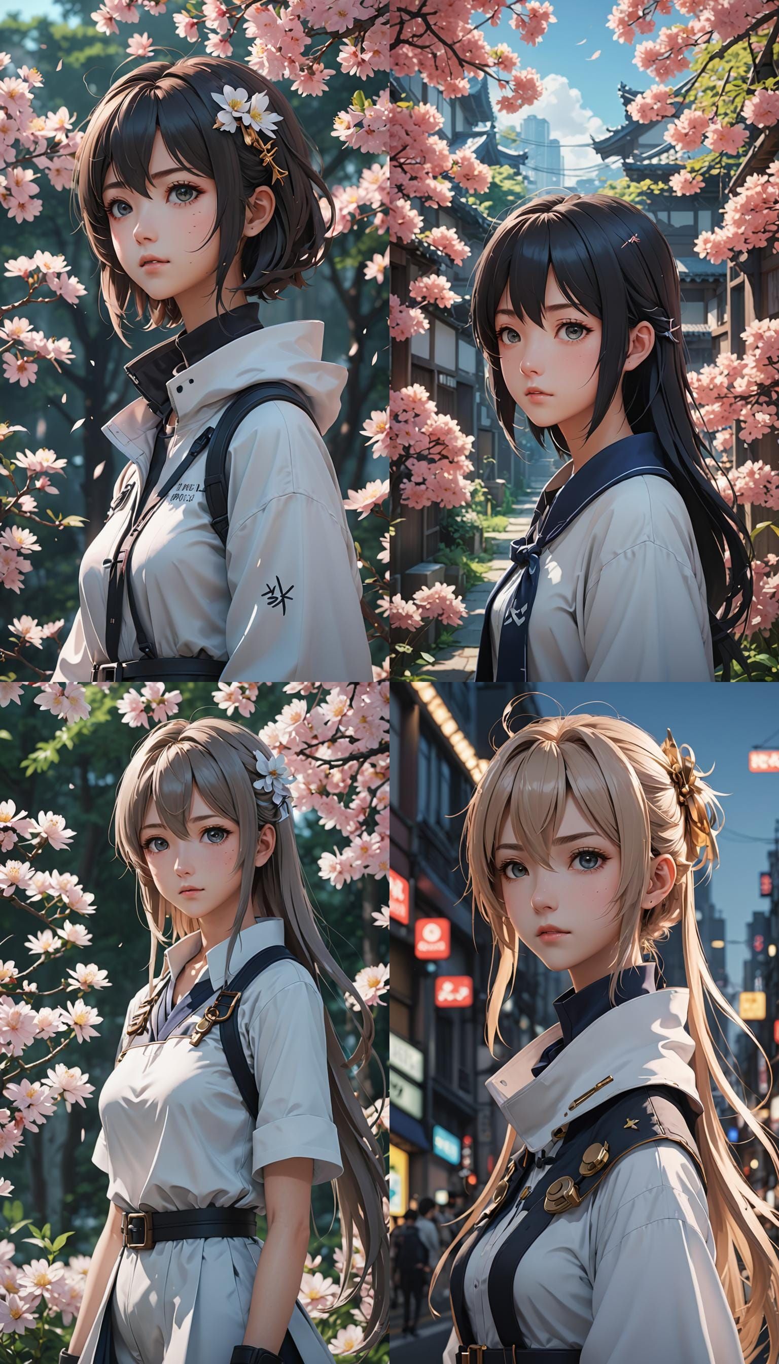 Minimal Anime Wallpaper in 3D Art Style