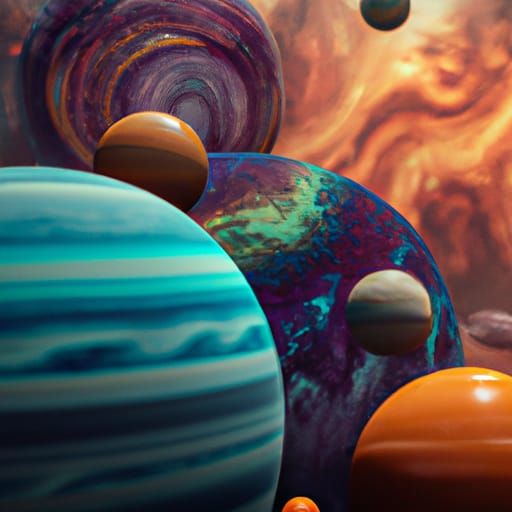 Colorful Planets in a Detailed Fantastical Universe